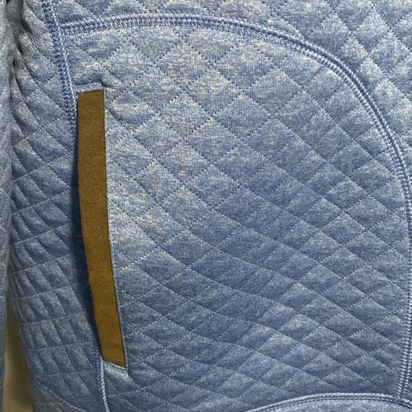 Cremieux Classics Women’s Quilted Light Blue Jacket Brown Trim & Patches Sz L - Picture 4 of 9